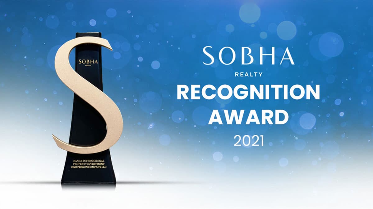 Sobha Realty Recognition Award 2021 image 1