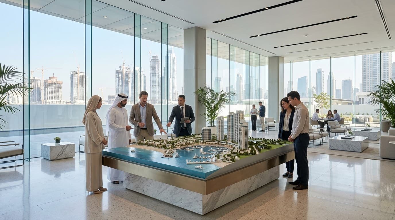 Guide to buying property in Dubai showing an investor carefully evaluating key factors before committing to a real estate purchase